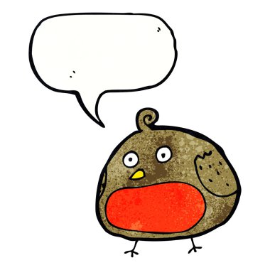 Konuşma balonlu çizgi robin