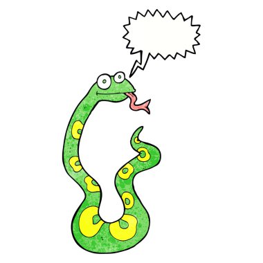 Konuşma balonlu çizgi film yılanı