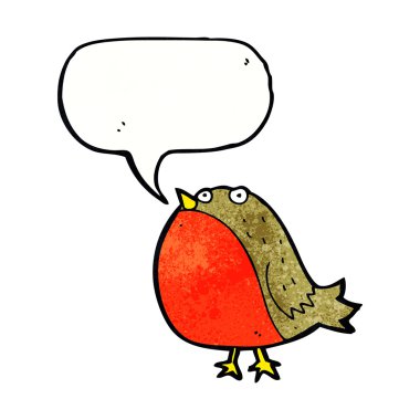 Konuşma balonlu çizgi robin