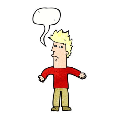 karikatür konuşma balonu adamla karıştı