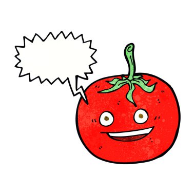 çizgi film domates ile konuşma balonu