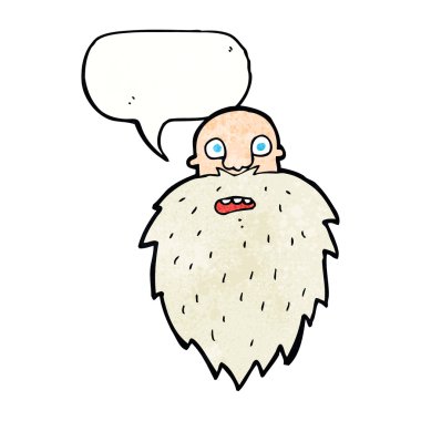 çizgi film sakallı adam konuşma baloncuğu ile