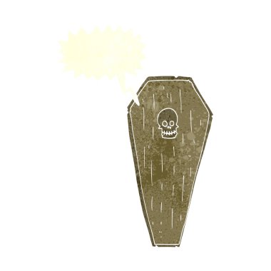 korkunç çizgi film tabut ile konuşma balonu