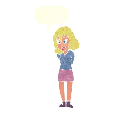 karikatür konuşma balonu kadınla karıştı