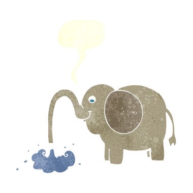 su ile konuşma balonu squirting çizgi fil