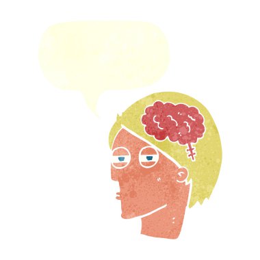 Çizgi filmci, konuşma balonuyla dikkatlice düşünüyor.