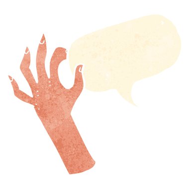 Konuşma baloncuklu çizgi el sembolü
