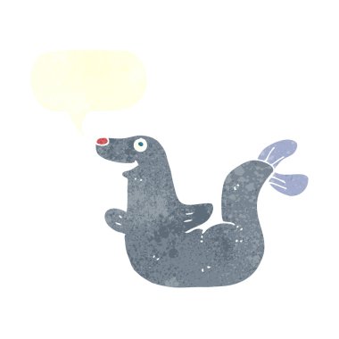 Konuşma baloncuklu çizgi film mührü