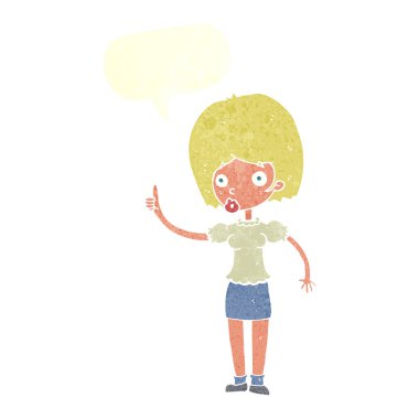 konuşma balonu fikirle kadınla çizgi film