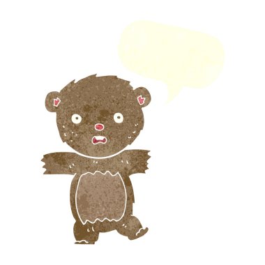 Karikatür oyuncak ayıyı konuşma baloncuğuyla şok etti