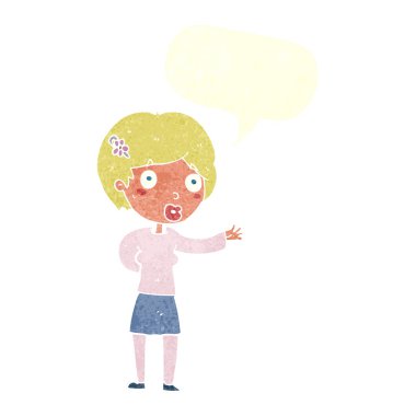 konuşma balonu kadınla sallayarak çizgi film