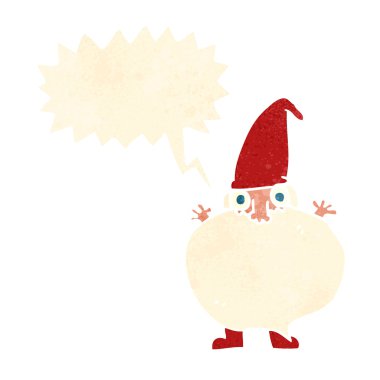 konuşma balonlu küçük noel baba çizgi filmi