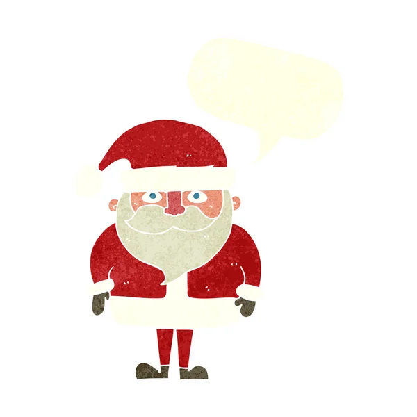 Мультфильм "Санта-Клаус" с пузырем речи — стоковый вектор