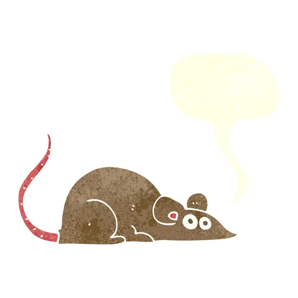 Мультяшна миша з мовною бульбашкою — стоковий вектор