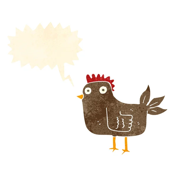 Kreskówki kura z bańki mowy — Wektor stockowy