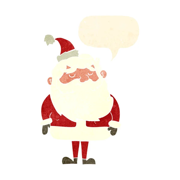 Dessin animé santa claus avec bulle de parole — Image vectorielle