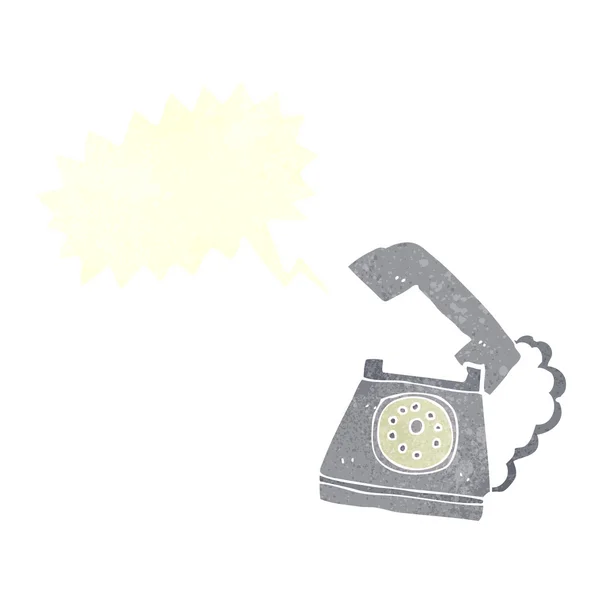Cartoon klingelt Telefon mit Sprechblase — Stockvektor