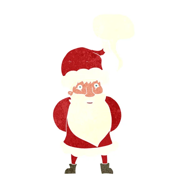 Dibujos animados Santa Claus con burbuja de habla — Vector de stock