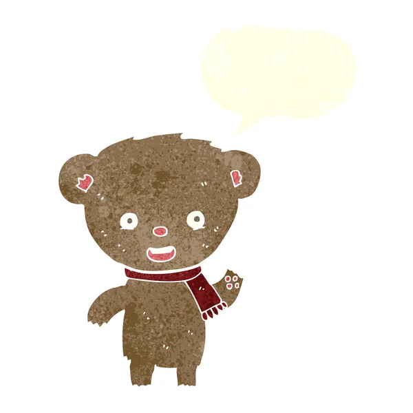 带有言语泡沫的卡通玩具熊 — 图库矢量图片