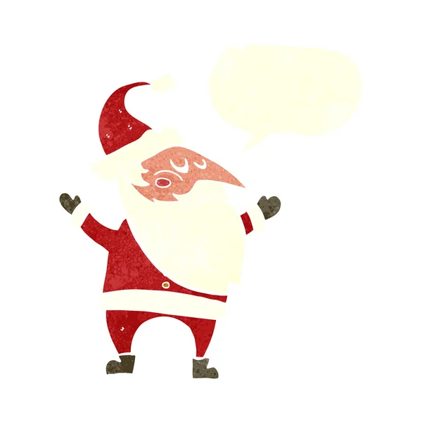 Cartoon santa claus with speech bubble — Stock Vector