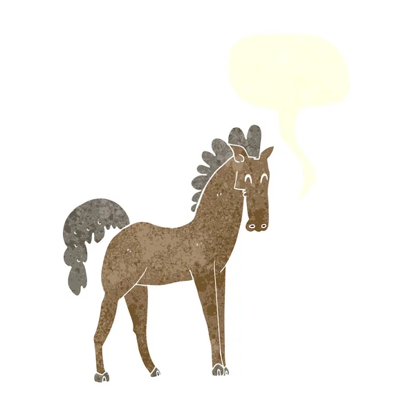 Cartoon horse with speech bubble Vector Graphics