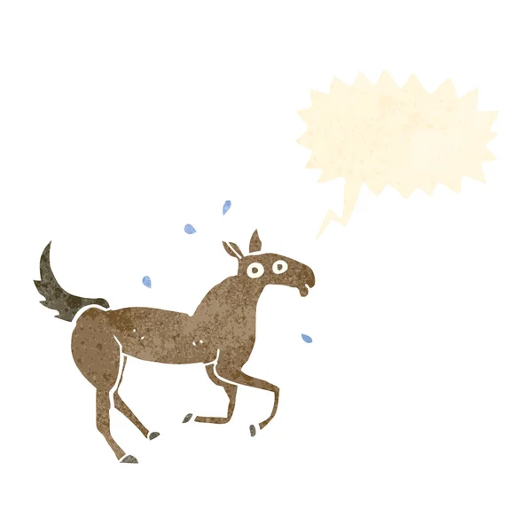 Cartoon horse sweating with speech bubble Royalty Free Stock Illustrations