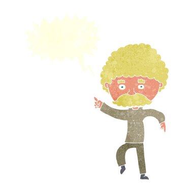 çizgi film 70 'lerin stil diskosu konuşma baloncuğuyla dans ediyor