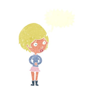 konuşma balonu ile ilgili kadın karikatür