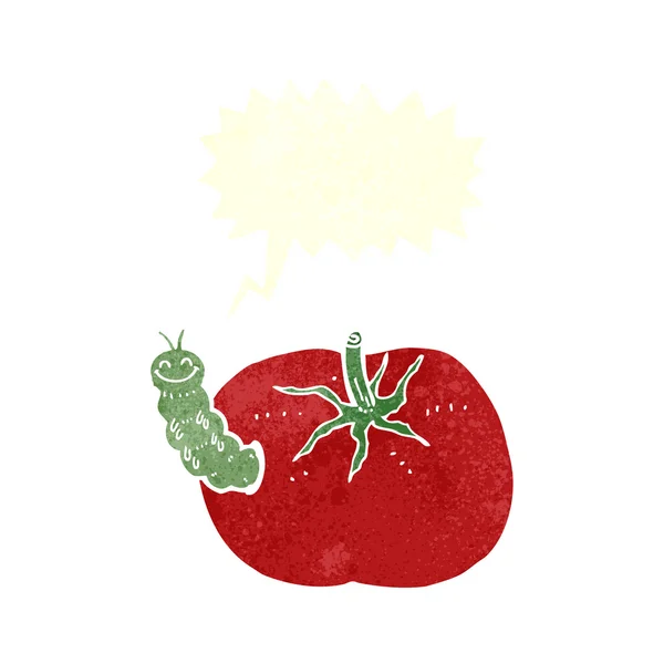 吹き出しのバグと漫画トマト — ストックベクタ