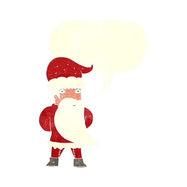 Cartoon santa claus with speech bubble — Stock Vector