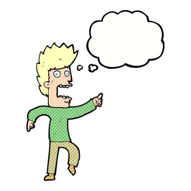 Çizgi film, düşünce balonlu adamı dehşete düşürdü.