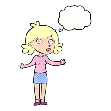 만화 혼동 생각 거품을 가진 여자