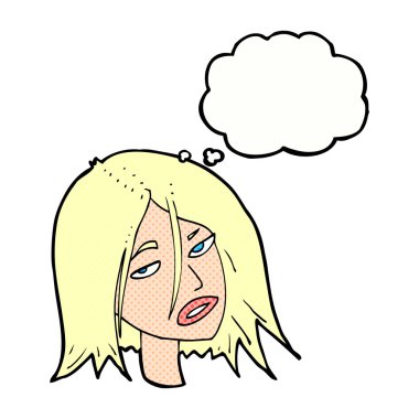 çizgi film kadın düşünce balonu ile rahatsız