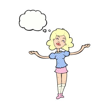 Çizgi film kadını düşünce baloncuğuyla övgü alıyor