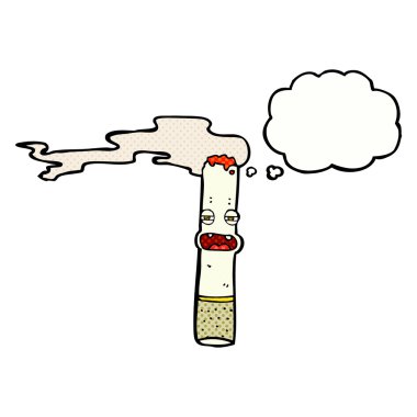 Düşünce baloncuklu çizgi film karakteri