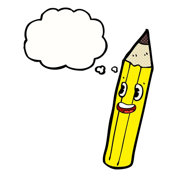 Kreskówka ołówek z bańki myślowej — Wektor stockowy