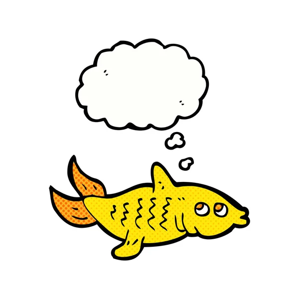 Ψάρια κινουμένων σχεδίων με φούσκα σκέψης — Διανυσματικό Αρχείο