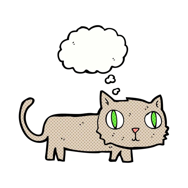 Cartoon cat with thought bubble — Stock Vector