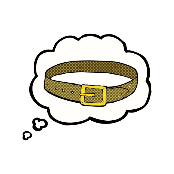 Cintura di cuoio del fumetto con bolla di pensiero — Vettoriale Stock