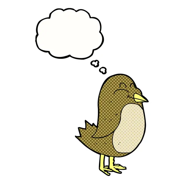 Rajzfilm madár gondolat buborék — Stock Vector