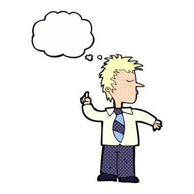 Çizgi film adamı düşünce baloncuğuyla ne demek istediğini anlatıyor.