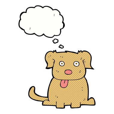 düşünce balonu ile karikatür köpek