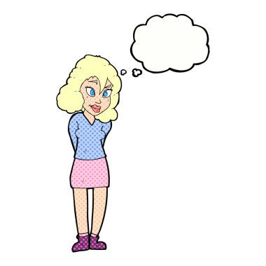 만화 혼동 생각 거품을 가진 여자