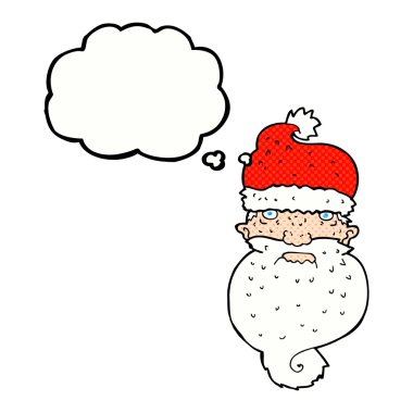 Düşünce baloncuklu karikatür karikatürü.