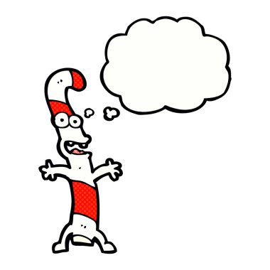 Düşünce baloncuklu şeker kamışı