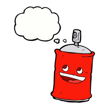 Düşünce baloncuklu çizgi film spreyi