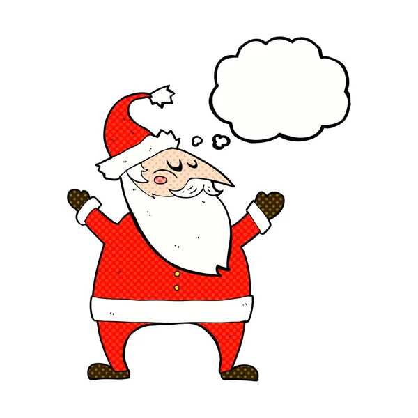 Kreskówki Santa Claus z bańki myślowej — Wektor stockowy