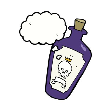 Düşünce baloncuklu çizgi film zehri