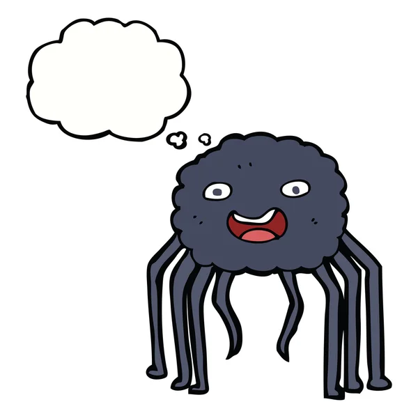 Kreslený pavouk s myšlenkovou bublinou — Stockový vektor