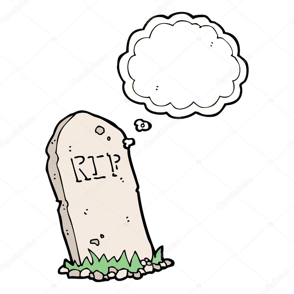 tumba misteriosa dibujos animados con globo — Vector de stock